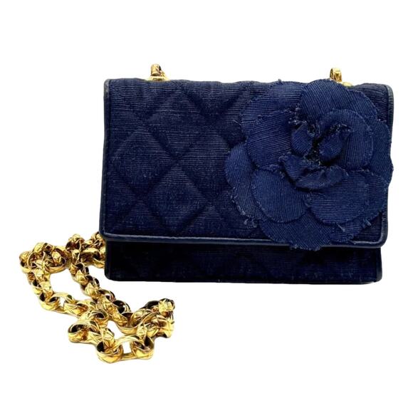 Chanel Mini Denim Flower Crossbody - Picture 1 of 13